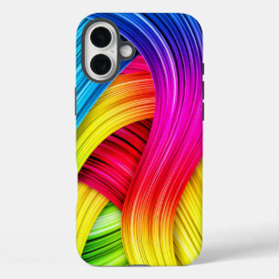 Coque Pour iPhone 16 Plus Modèle Abstrait Wavy Motif