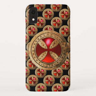 Coque Case-Mate iPhone MODÈLE ANTIQUE CROIX Rouge Ruby Gem