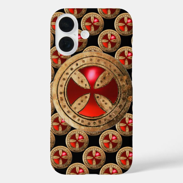 Coques Case-Mate iPhone MODÈLE ANTIQUE CROIX Rouge Ruby Gem (Verso)
