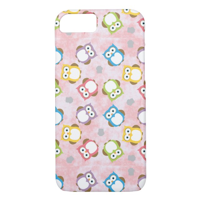 Coques Case-Mate iPhone Modèle coloré multi de hibou (Dos)