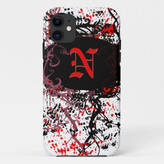 Coque Case-Mate Pour iPhone Modèle Damas rétro avec lettre monographie N