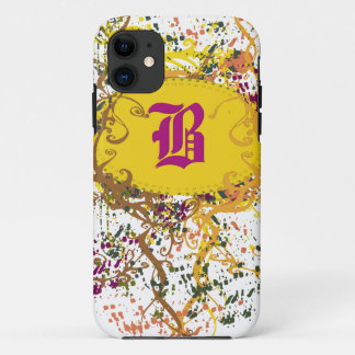 Coques Pour iPhone Modèle Damas vintage avec lettre monographie B