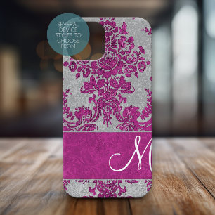 Coque Case-Mate iPhone Modèle Damas vintage avec Monogramme
