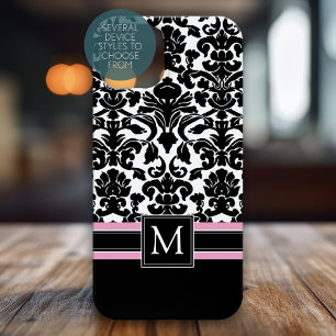 Coques Pour iPhone Modèle Damask avec Monogramme