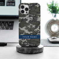 Modèle de camouflage gris, Votre nom, Personnalise