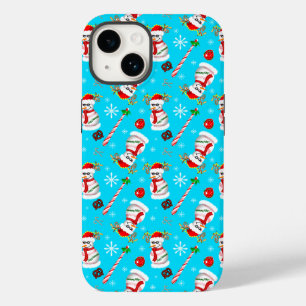 Coque Case-Mate iPhone Modèle de célébration de Noël Bonhomme de neige de