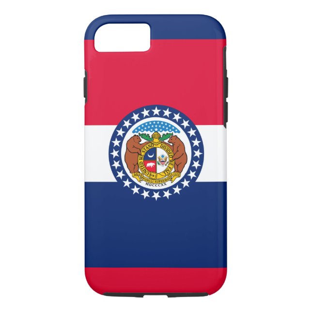 Coques Case-Mate iPhone Modèle de drapeau d'État du Missouri (Dos)