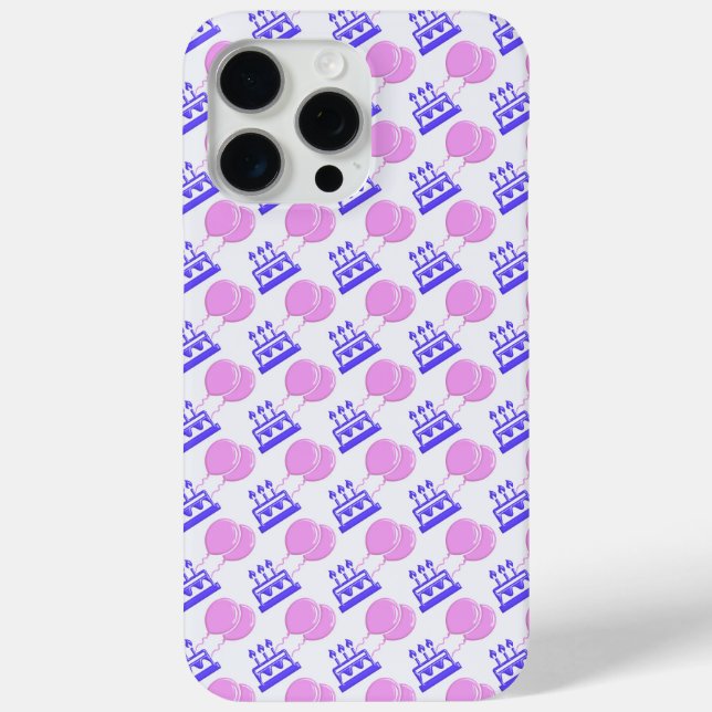 Coques Case-Mate iPhone Modèle de fête d'anniversaire (Verso)