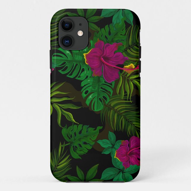 Coques Case-Mate iPhone Modèle de jungle orchidée (Dos)