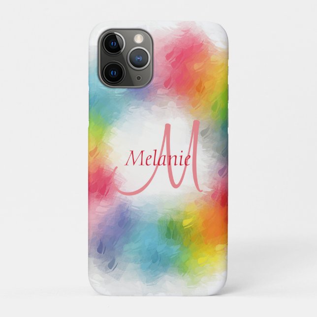 Coques Case-Mate iPhone Modèle de Monogramme moderne et élégant (Dos)