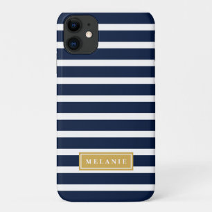 Case-Mate iPhone Case Modèle de nom Gold du Motif de la marine