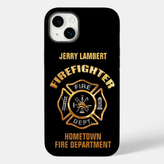 Coque Case-Mate iPhone Modèle de nom Gold du service d'incendie
