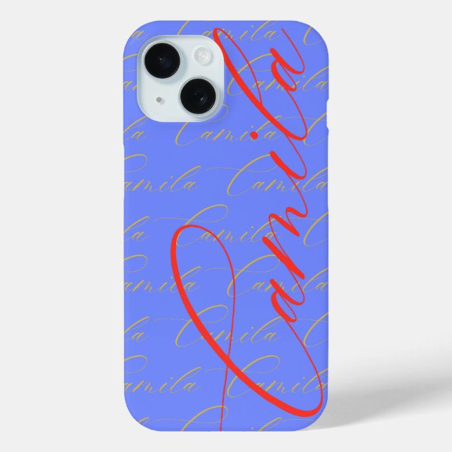 Coques Case-Mate iPhone Modèle de nom répétitif Camila  (Verso)