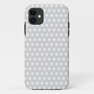 Coque Case-Mate Pour iPhone Modèle de point gris-clair et blanc de polka