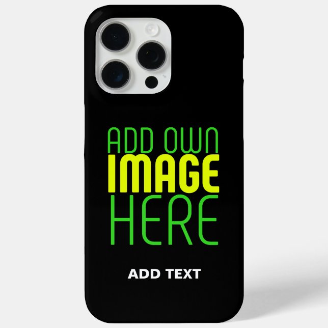 COQUES Case-Mate iPhone MODÈLE DE TEXTE D'IMAGE NOIRE SIMPLE ET MODERNE (Verso)