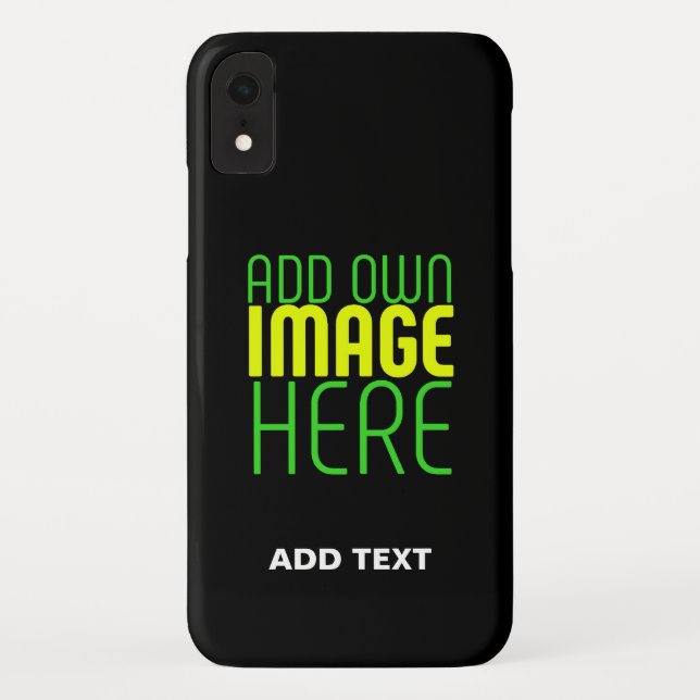 COQUES Case-Mate iPhone MODÈLE DE TEXTE D'IMAGE NOIRE SIMPLE ET MODERNE (Dos)