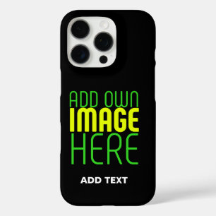 COQUE iPhone 16 PRO MODÈLE DE TEXTE D'IMAGE NOIRE SIMPLE ET MODERNE