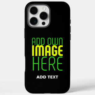 COQUE iPhone 16 PRO MAX MODÈLE DE TEXTE D'IMAGE NOIRE SIMPLE ET MODERNE