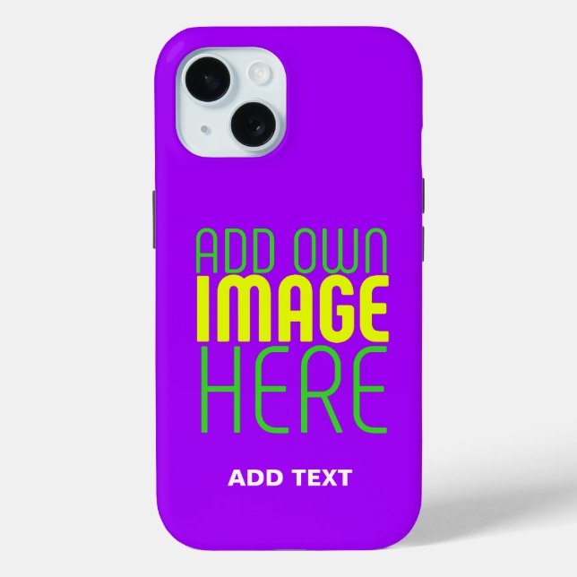 COQUES Case-Mate iPhone MODÈLE DE TEXTE D'IMAGE VIOLET SIMPLE MODERNE (Verso)