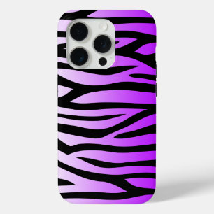 Coque Case-Mate iPhone Modèle de zèbre pourpre et noir