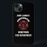 Case-Mate iPhone Case Modèle du nom du pompier<br><div class="desc">Logo du Red Fire Department. Personnalisez avec votre nom et votre département. Idéal pour les pompiers et les premiers répondants.</div>