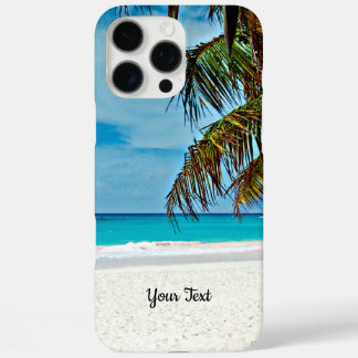 Coque iPhone 16 Pro Max Modèle du Paradis Tropical, personnalisez,