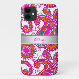 Etui iPhone Case-Mate Modèle élégant et chic à motif paisley rose pour i