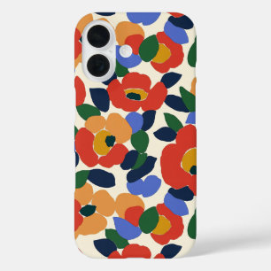 Coque Pour iPhone 16 Modèle floral Abstrait en gras