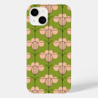 Modèle floral Art Déco moderne - Pétales roses