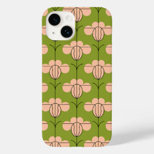 Coque Case-Mate iPhone Modèle floral Art Déco moderne - Pétales roses