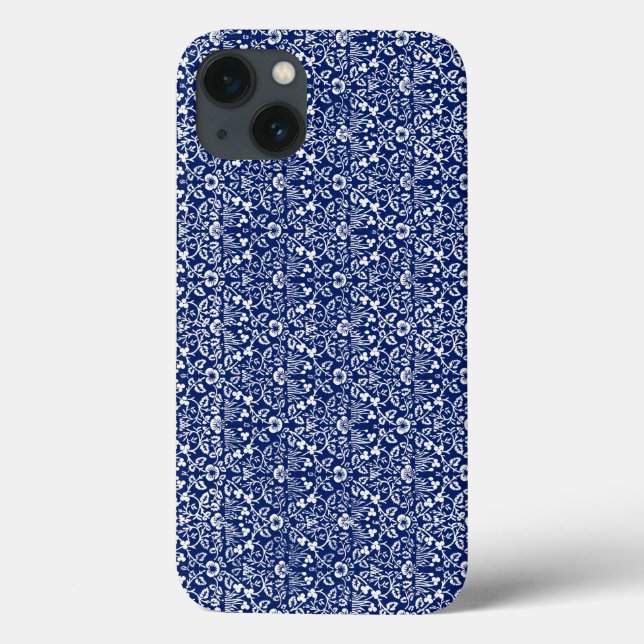 Coques Case-Mate iPhone Modèle floral bleu (Verso)