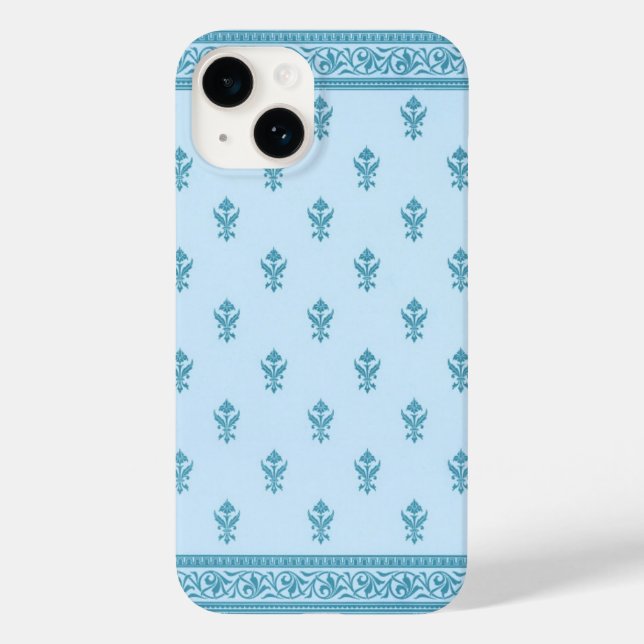Coques Case-Mate iPhone Modèle floral bleu (Verso)