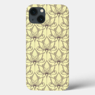 iPhone 13 Coque Modèle floral de crème
