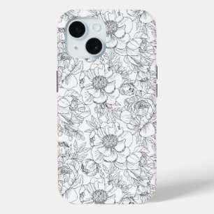 Coque Case-Mate iPhone Modèle floral de pivoine vintage
