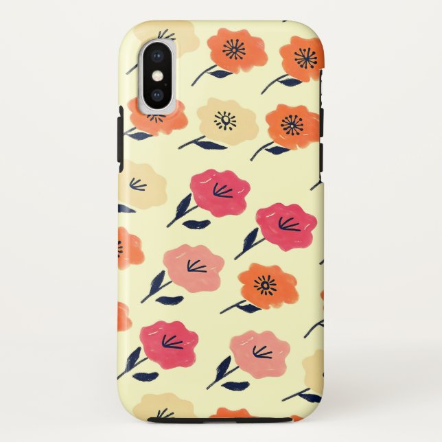 Coques Case-Mate iPhone Modèle floral dynamique (Dos)