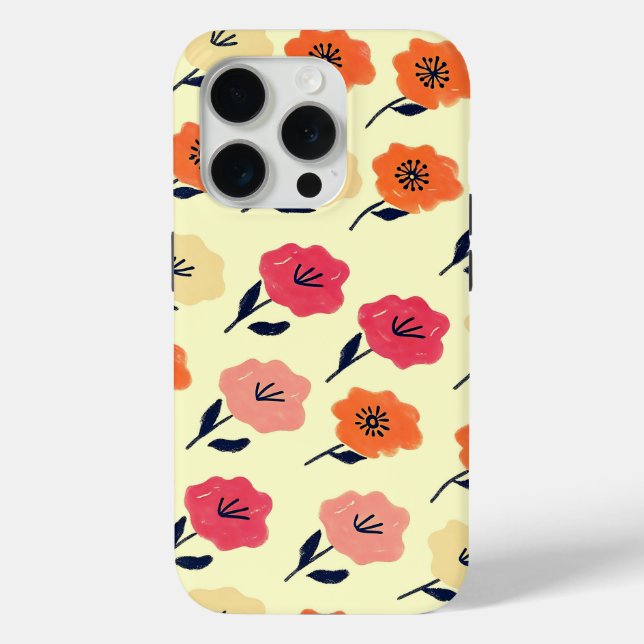 Coques Case-Mate iPhone Modèle floral dynamique (Verso)