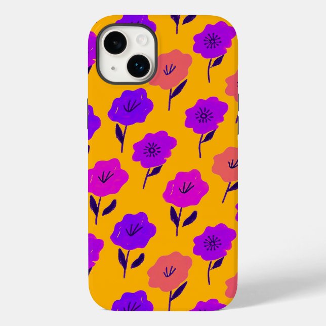 Coques Case-Mate iPhone Modèle floral dynamique (Verso)