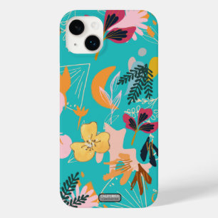 Coque Case-Mate iPhone Modèle floral girly coloré en bleu l Moderne