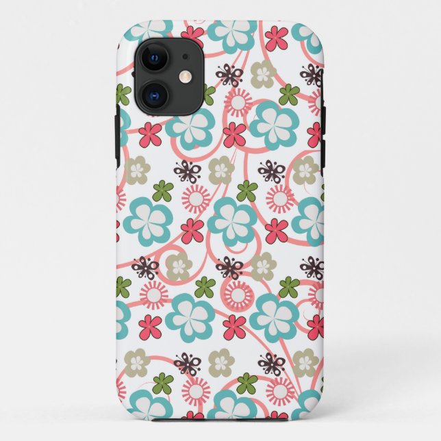 Coques Case-Mate iPhone Modèle floral lunaire (Dos)