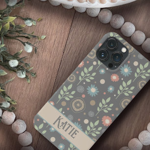 Case-Mate iPhone Case Modèle floral mignon Nom personnalisé Amusant