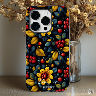 Coque Case-Mate iPhone Modèle floral moderne Khokhloma - Gras et élégant
