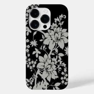 Coque Case-Mate iPhone Modèle floral noir et argent