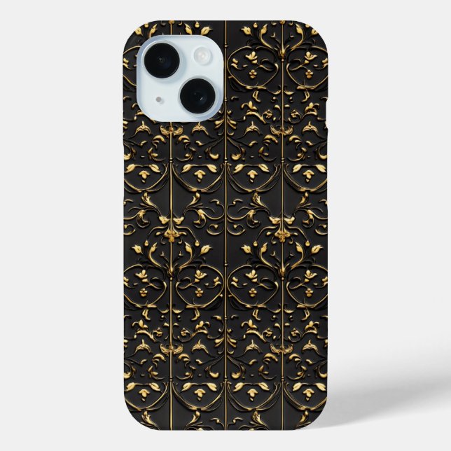 Coques Case-Mate iPhone Modèle Floral Or (Verso)