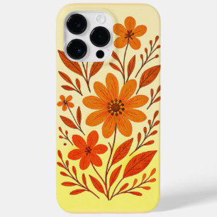Coque Case-Mate iPhone Modèle Floral Orange Rétro