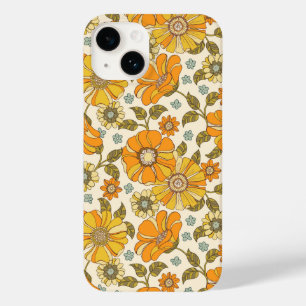 Coque Case-Mate iPhone Modèle Floral Orange vintage