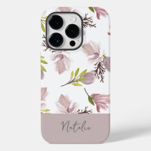Coque Case-Mate iPhone Modèle floral pastel à script mignon personnalisé