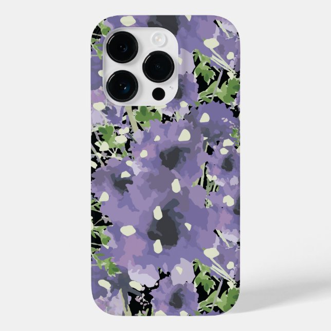 Coques Case-Mate iPhone Modèle Floral pourpre (Verso)