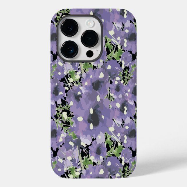 Coques Case-Mate iPhone Modèle Floral pourpre (Verso)