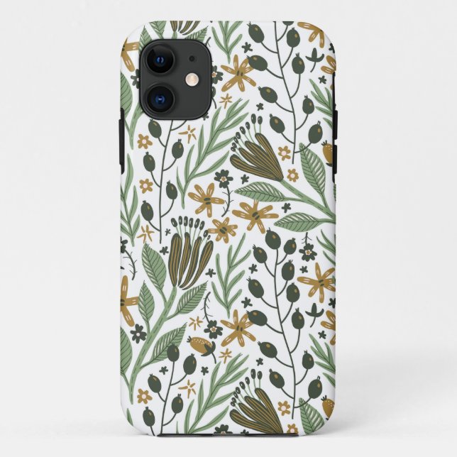 Coques Case-Mate iPhone Modèle floral rêve vert (Dos)