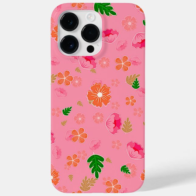 Coques Case-Mate iPhone Modèle floral rose (Verso)